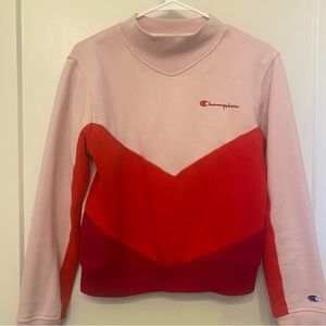 Champion pink and red design sweatshirt